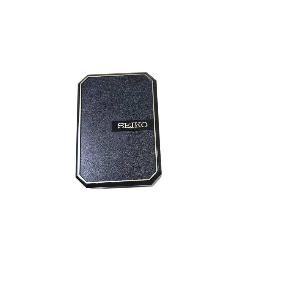 Seiko Quartz‎ Vintage Gold Tone Rectangular Dress Watch 5Y30-5020 with Box
